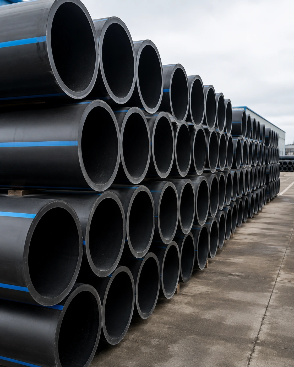 High-density polyethylene pressure pipe