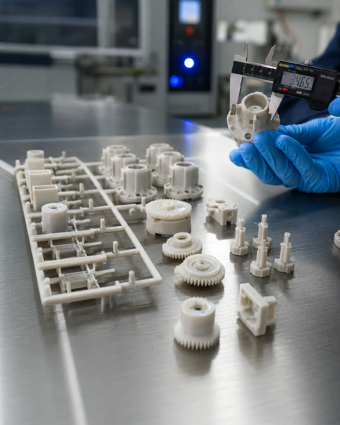 Injection-molded polypropylene components